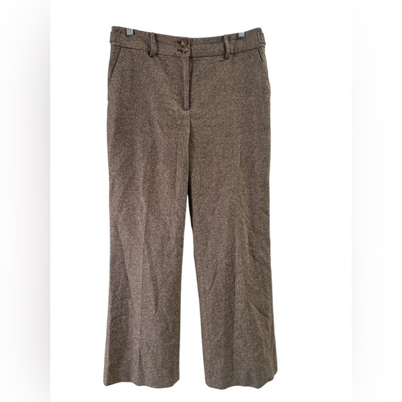 Talbots Pants - Talbots wool blend brown straight leg high rise trouser dress pants